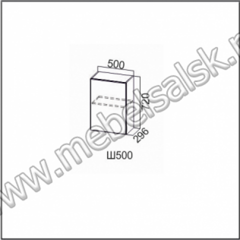Ш500/720 Шкаф навесной 500/720 Кухня Классика